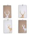 Gros plan sur la version kraft des sachets en papier Rudolph rennes pour Noël
