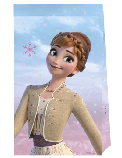 Sachets en papier La Reine des Neiges pour enfant bleu avec Anna