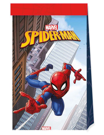 4 papírové sáčky se Spidermanem Fighterem 22 x 13 cm