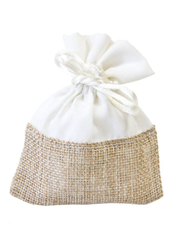 4 plátěné a látkové tašky 8 x 10 cm na slazené mandle