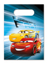 Sacs cadeaux papier Cars pour enfant bleu avec Flash McQueen et Cruz Ramirez