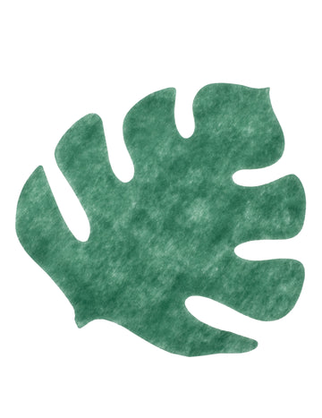 4 zelené netkané prostírání z tropických listů 40 x 35 cm exotická dekorace