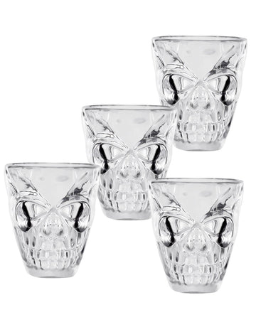4 panáky s motivem lebky 50ml
