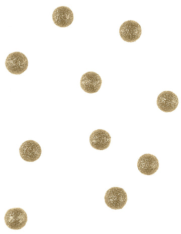 40 zlatých třpytivých dekoračních kuliček 12 mm