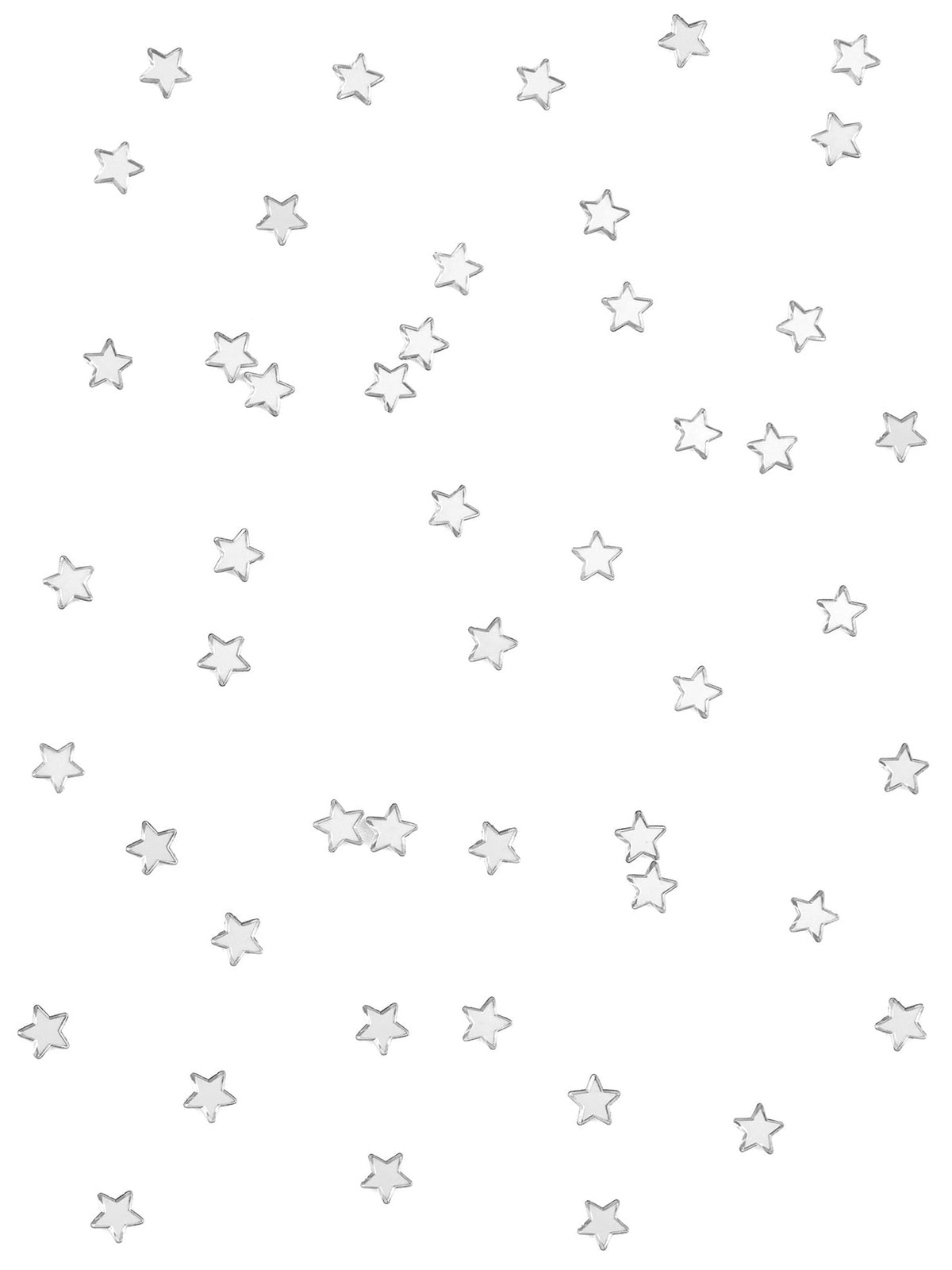 Confettis de table étoiles miroir pour fête argentées