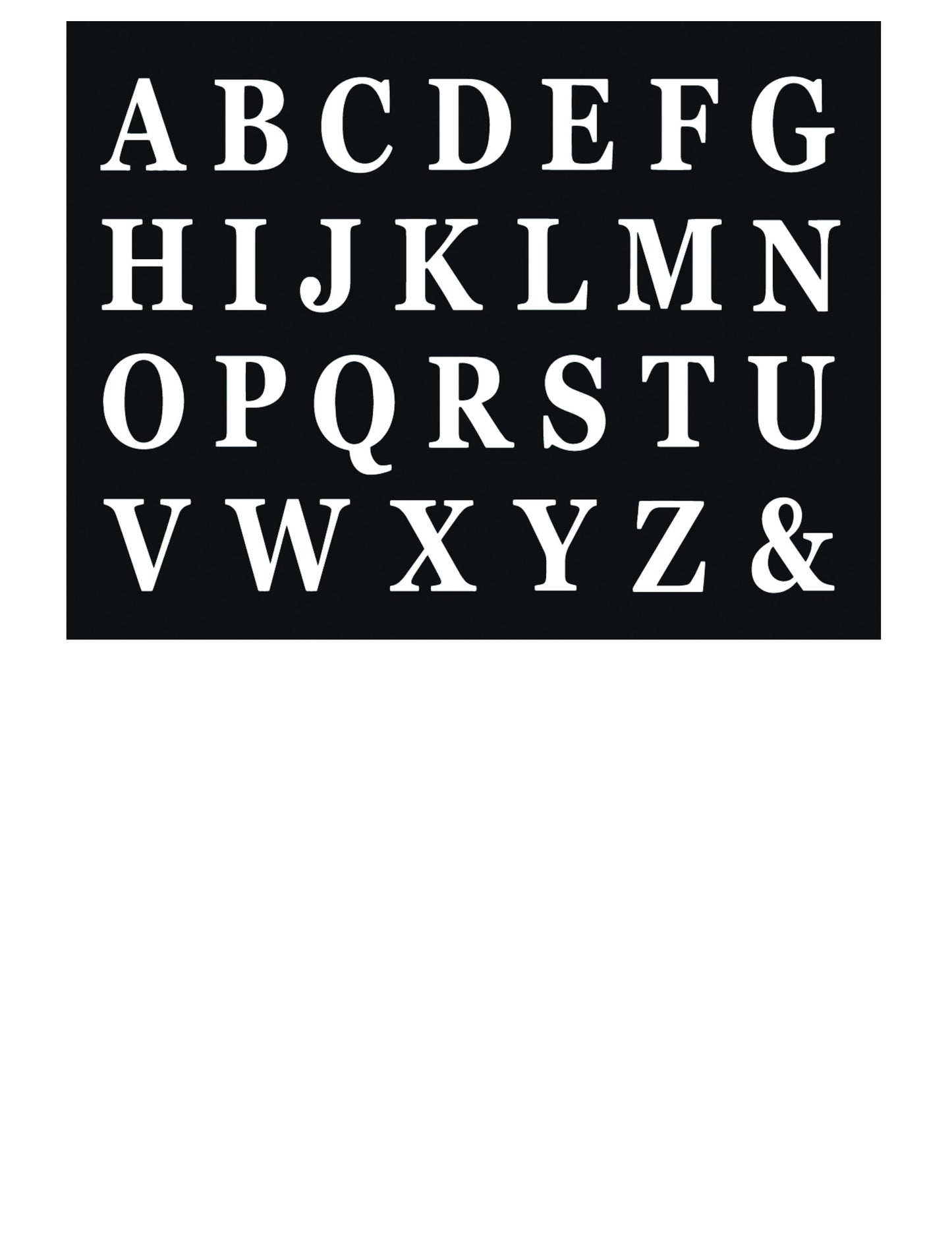 48 bílých lepicích písmen 13.5 cm pro balónkové kostky