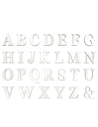 Lettres adhésives alphabet pour cubes ballons blanches