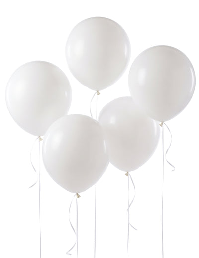 5 obřích bílých latexových balónků 47 cm