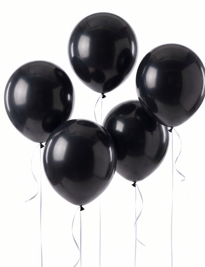 5 obřích černých latexových balónků 47 cm