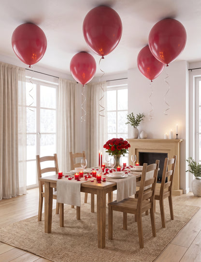 5 obřích červených latexových balónků 47 cm