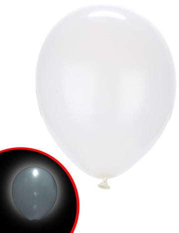 5 bílých LED balónků Illooms