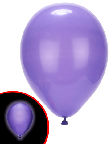 5 fialových LED balónků Illooms