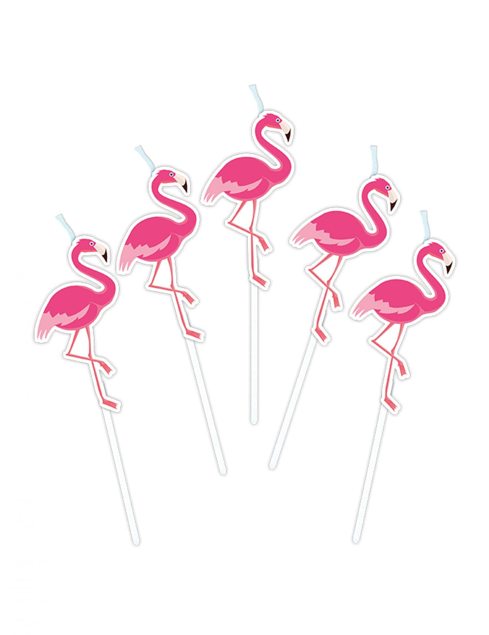 Bougies sur pics flamingo party rose