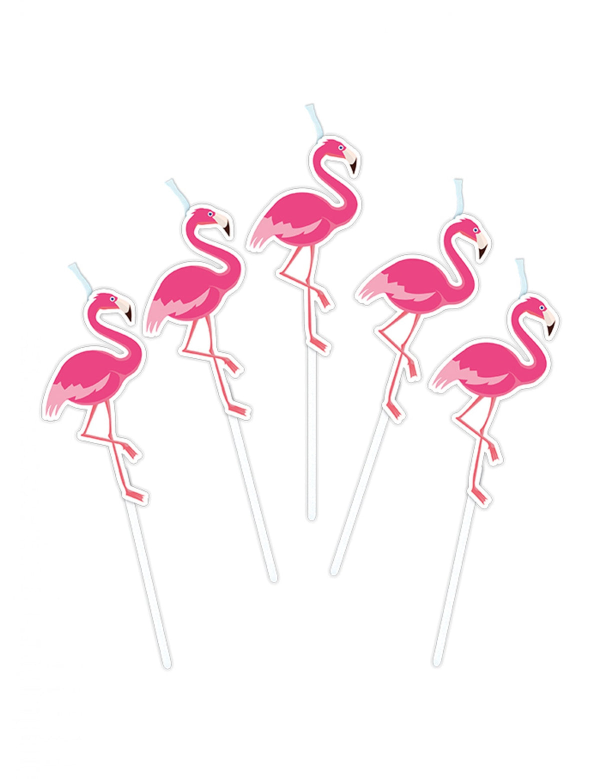 Bougies sur pics flamingo party rose