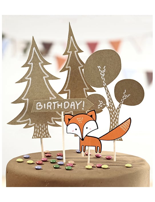 5 lesních dekorací na dort