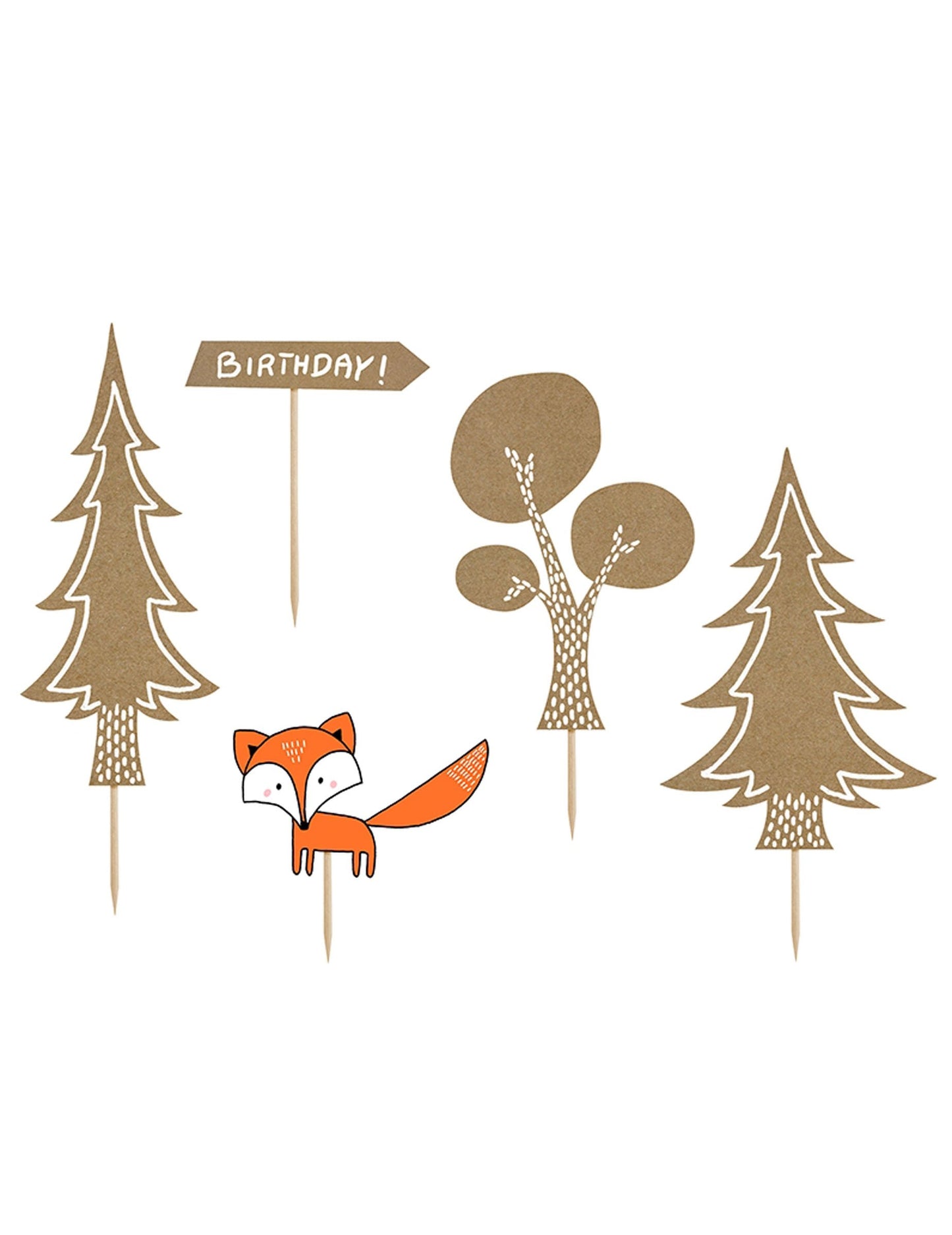 5 lesních dekorací na dort