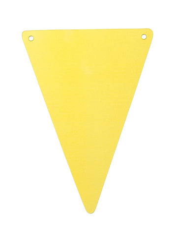 5 žlutých DIY papírových vlaječek 