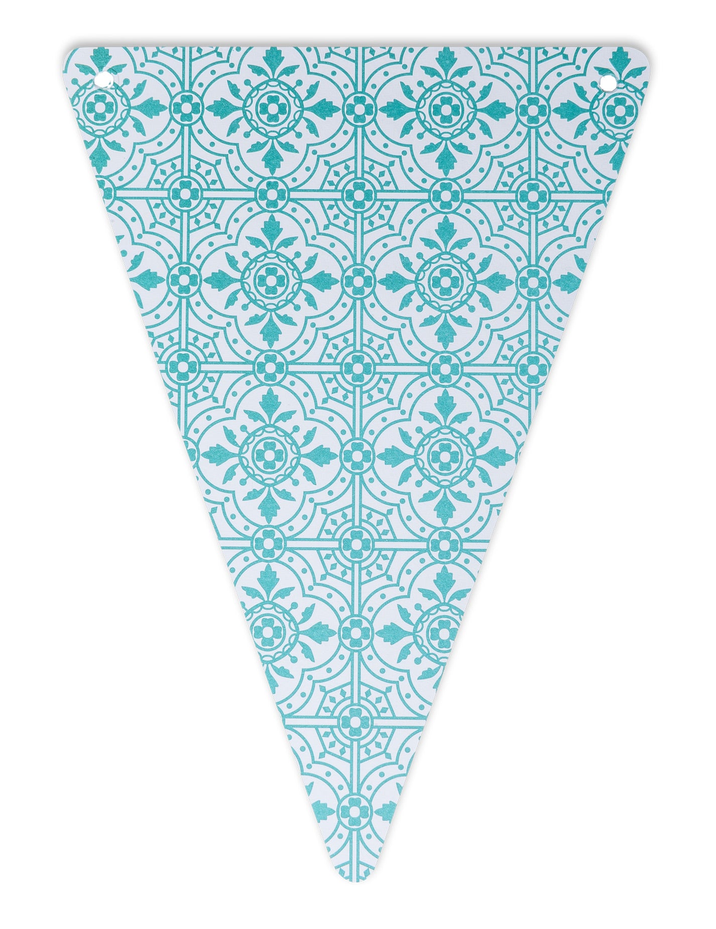 5 kartonových vlajek smaragdových cementových dlaždic 15 x 21 cm pro girlandu