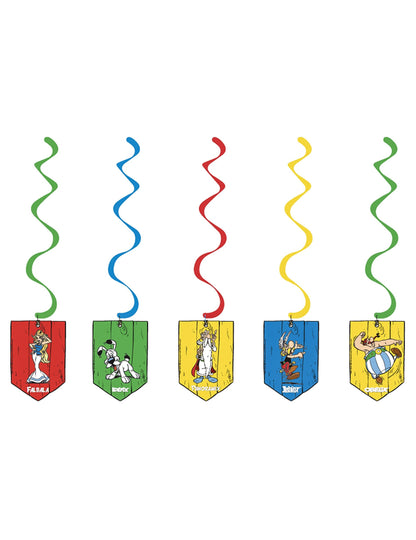 5 spirálových pozastavení Asterix 60 cm