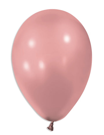 50 metalických růžovo-zlatých balónků 30 cm