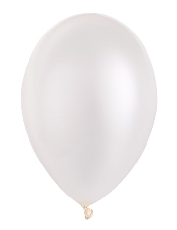 50 kovových balónků barvy slonové kosti 30 cm