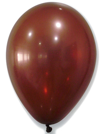 50 metalicky hnědých balónků 30 cm