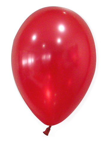 50 kovově červených balónků 30 cm