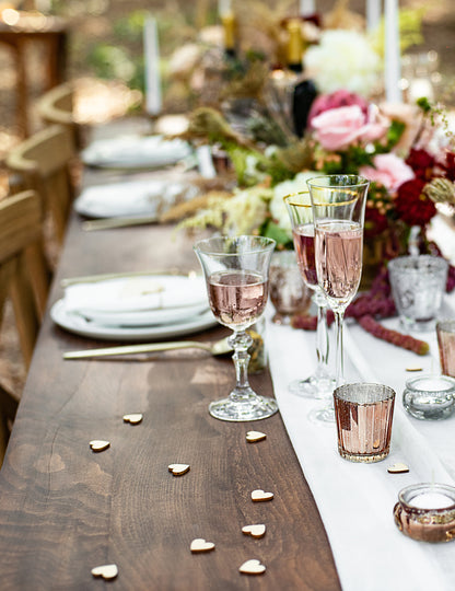 50 dřevěných konfet přírodních srdcí 2 x 2 cm na svatbu