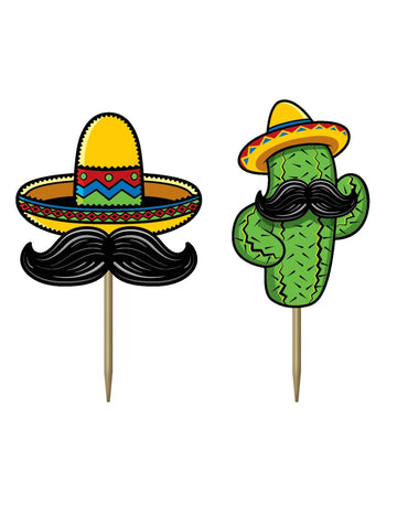 50 kartonových výběrů z mexické fiesty 7 cm