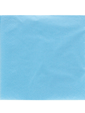 50 papírových ubrousků světle modrých 38 x 38 cm 