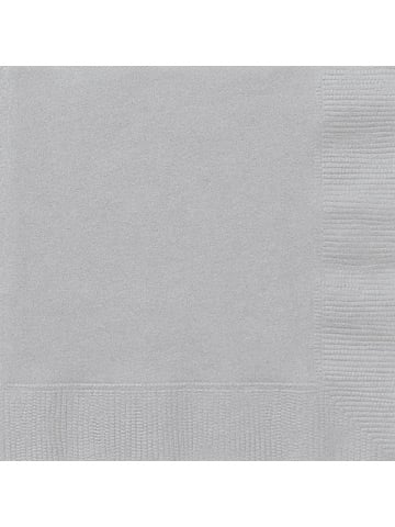 50 šedých papírových ubrousků 33 x 33 cm stříbrnošedá 