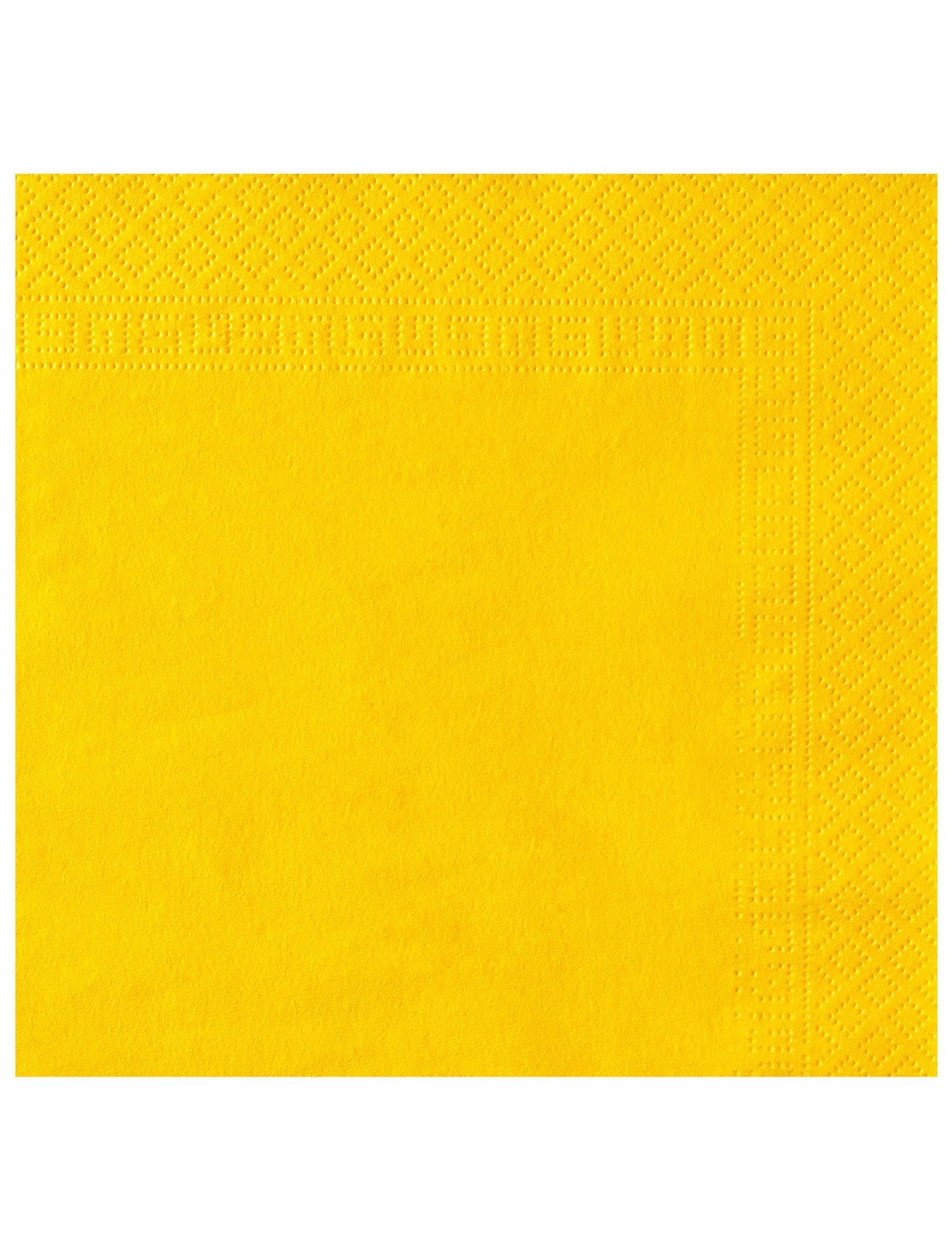 50 zářivě žlutých ubrousků 38 x 38 cm 