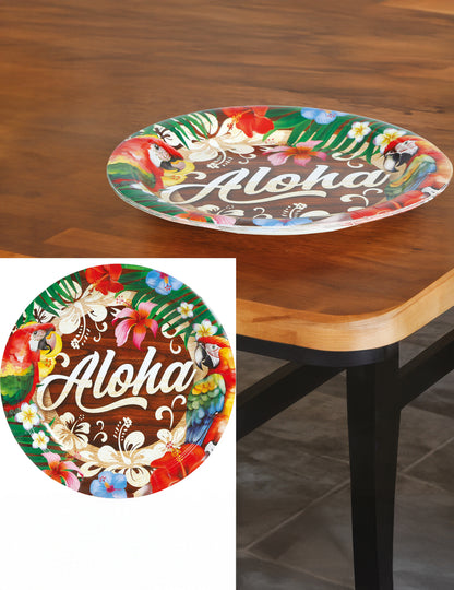 6 Assiettes Aloha Hawaï 23 cm