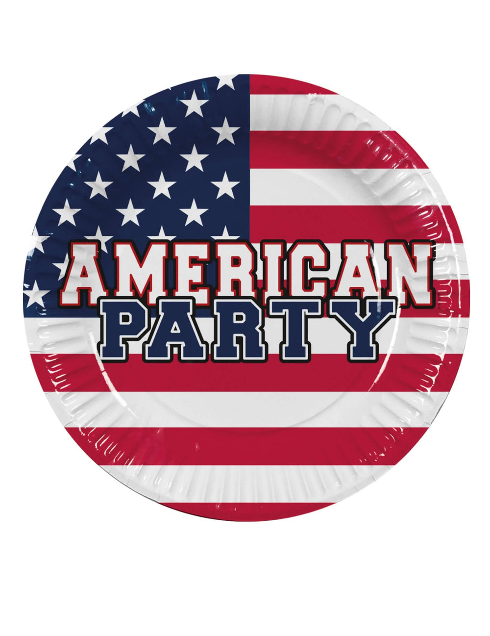Papírové talíře American party na oslavu modrá bílá červená v barvách americké vlajky