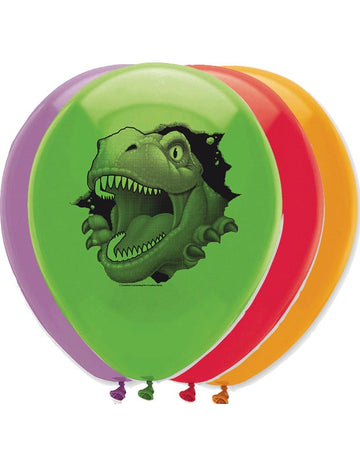 6 latexových balónků s dinosaurem k narozeninám 30 cm