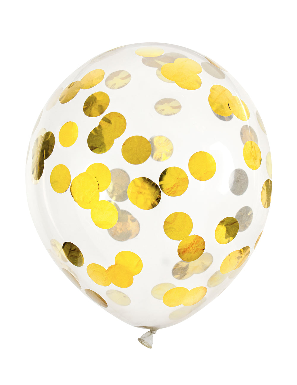 Ballon transparent à confettis pour fête avec confettis dorés