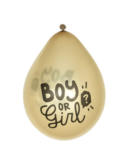 6 zlatých latexových balónků pro chlapce nebo dívky 23 cm pro odhalení pohlaví