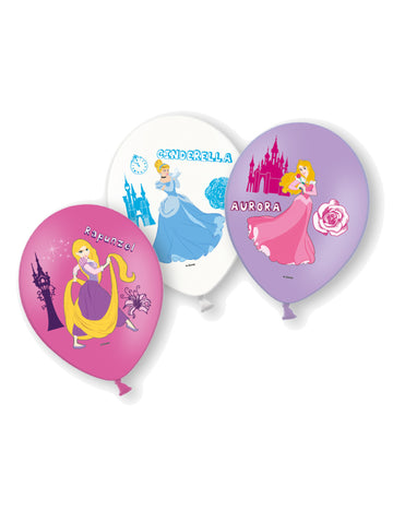 6 latexových balónků Disney princezny 28 cm