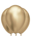 Ballons en latex dorés pour fête satinés