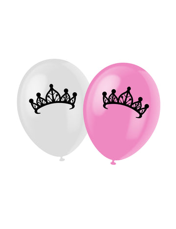6 latexových balónků růžové princezny 30 cm