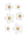 Kit de ballons fleurs pour fête blanc et doré