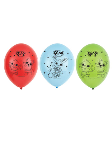 6 latexových balónků Bing 27 cm
