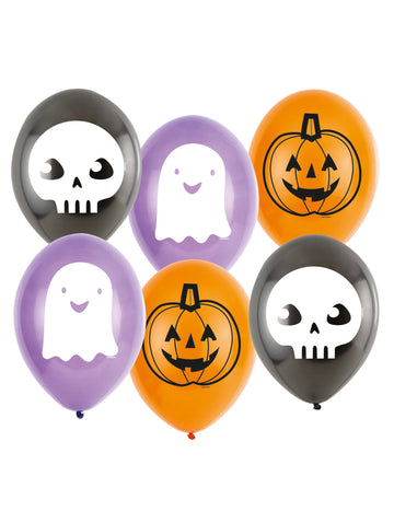 6 latexových balónků Halloween Friends 23 cm