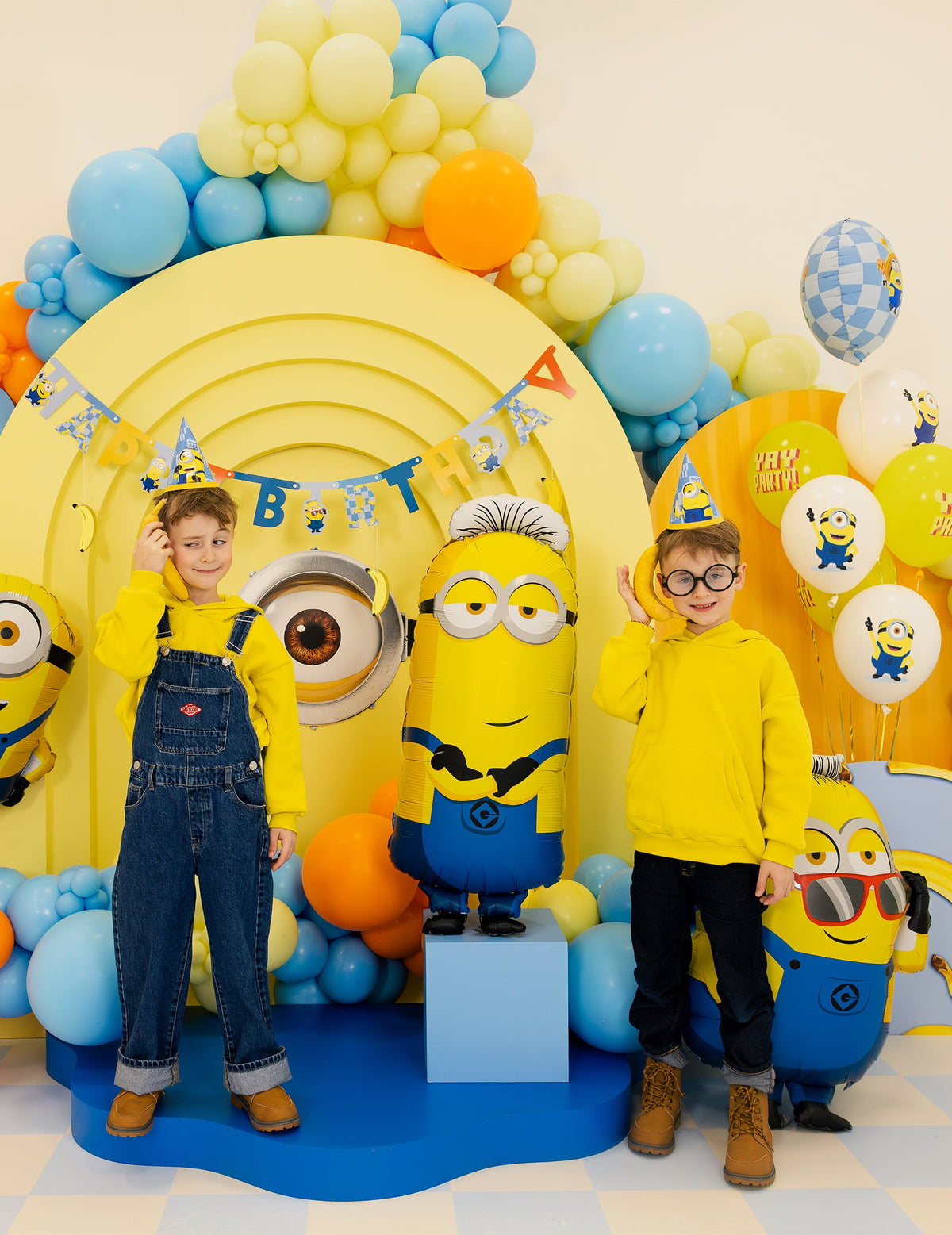 Mise en situation festive du Ballons latex Minions