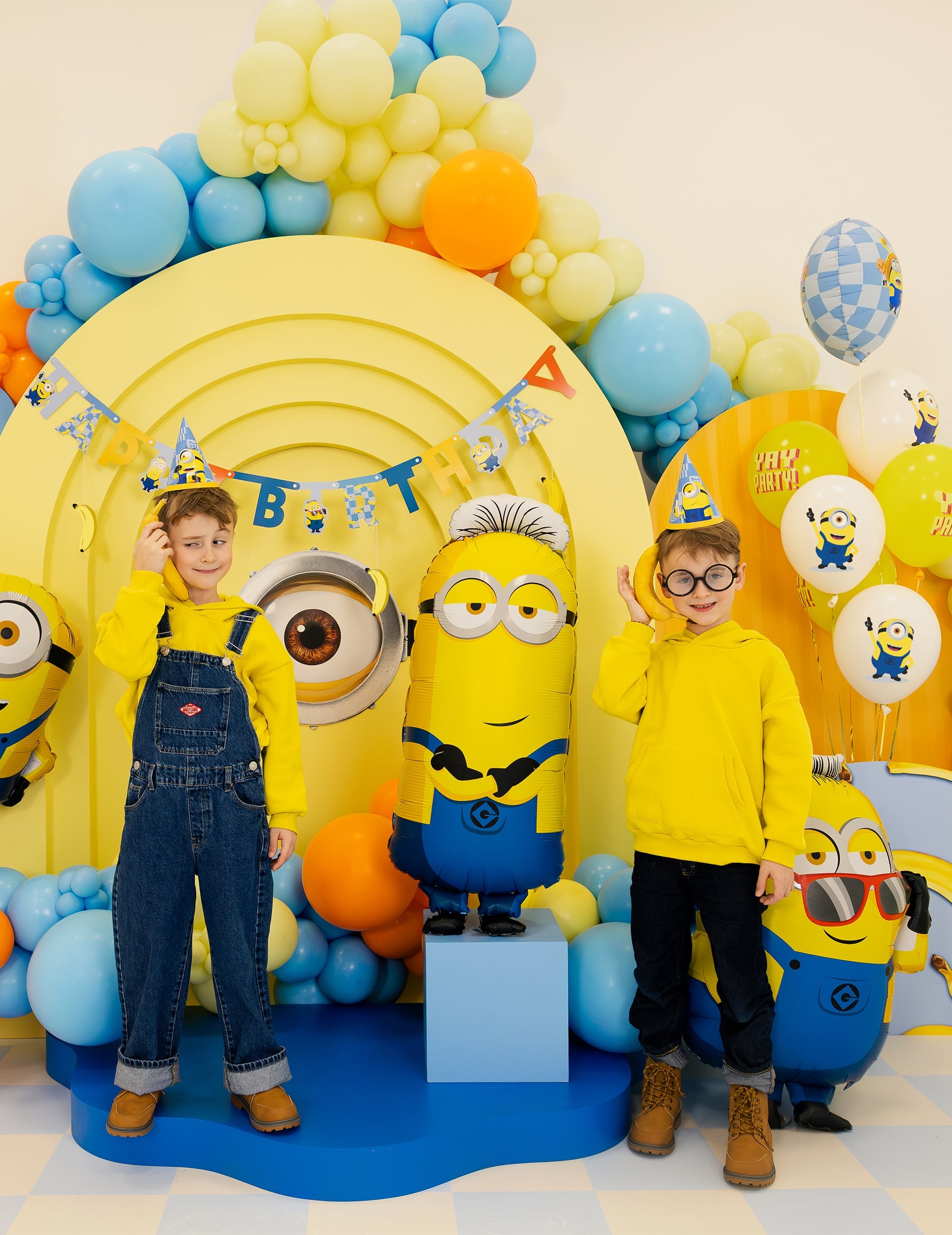 Mise en situation festive du Ballons latex Minions