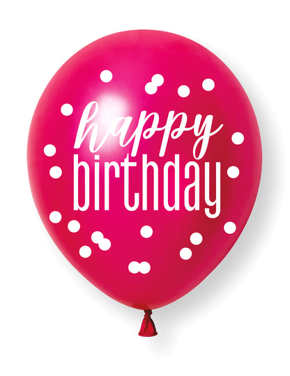 6 Happy Birthday Luftballons