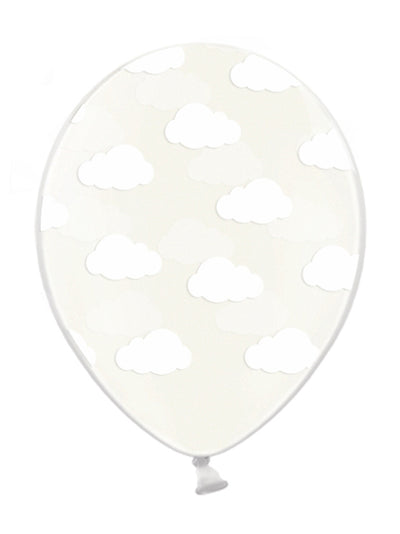 Ballons en latex naturel nuages transparents et blancs