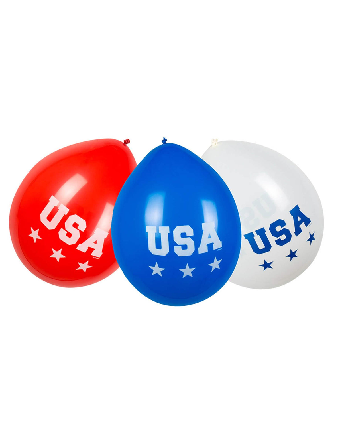 Pohled zepředu na 6 balónků usa