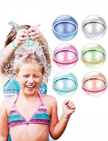 6 barevných opakovaně použitelných vodních bomb