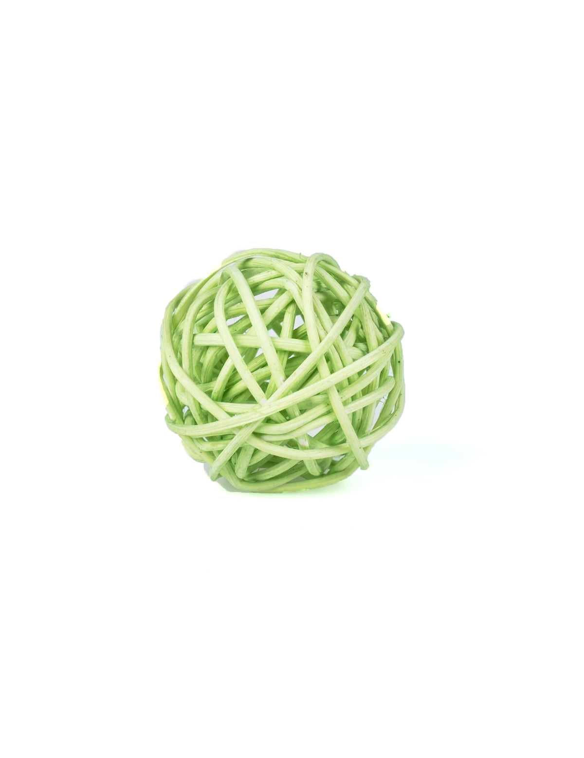 Boule en osier pour décoration de table vert anis